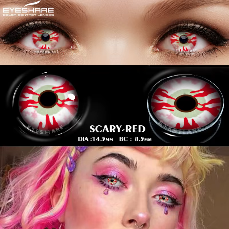 EYESHARE 2 pièces/paire Halloween lentilles de Contact colorées Anime Cosplay yeux
