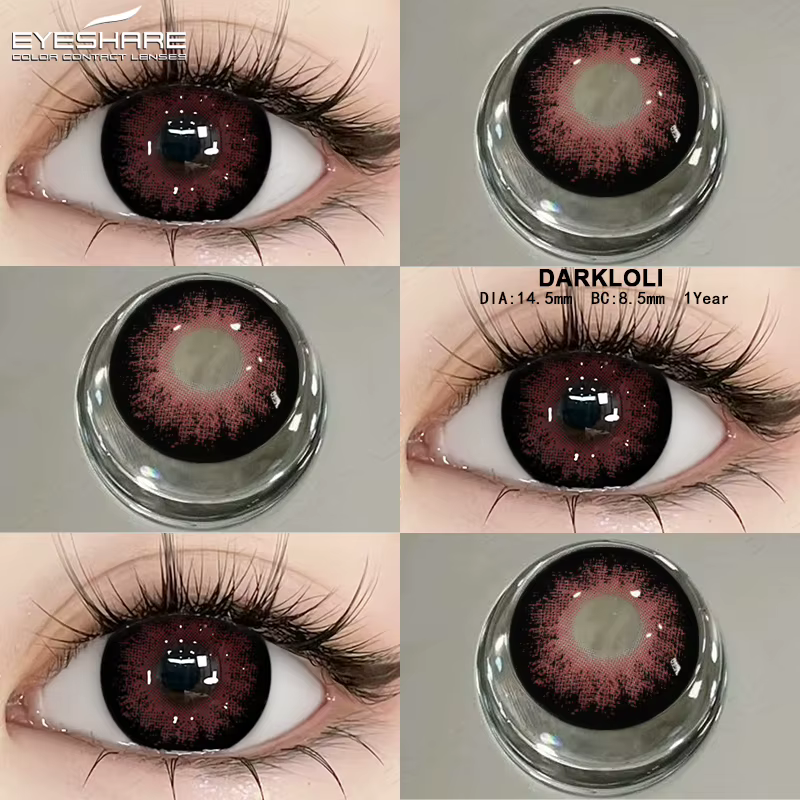 EYESHARE 1 paire de lentilles de Contact de couleur pour grands yeux mode cosmétique haute qualité noir 14.5mm