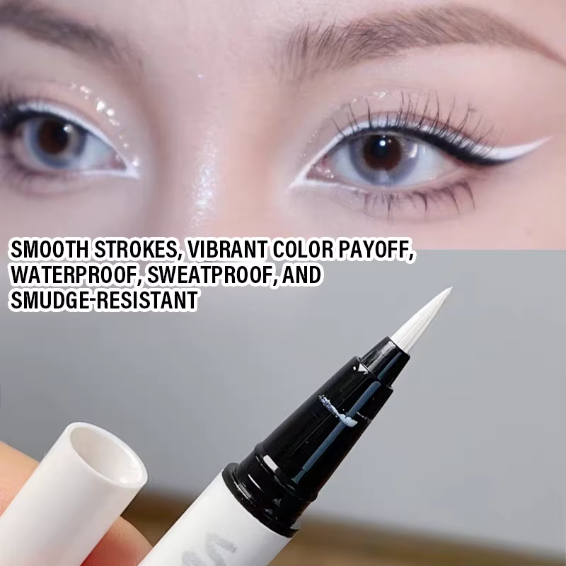 Eyeliner blanc mat, stylo liquide couché