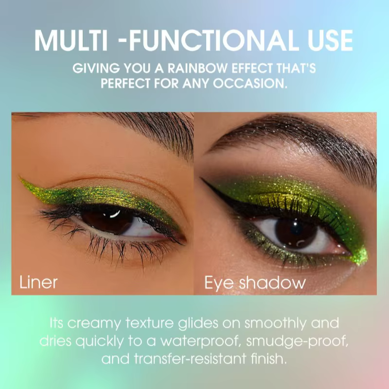 Caméléons Eyeliner liquide perle brillant métallique fard à paupières Liner Multi Chrome couleur Aurora maquillage des yeux paillettes Pigment