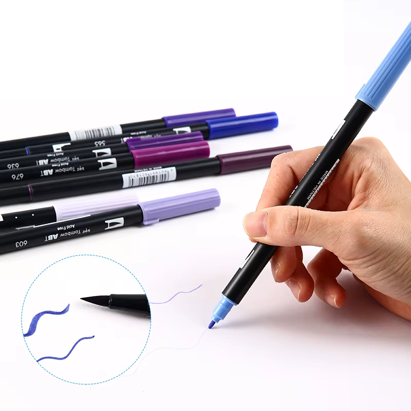 Tombow ABT-Stylo pinceau à eau et pointe fine pour touristes, stylo marqueur d'art de calligraphie, carte de journalisation, fournitures artistiques exécutives, 1PC