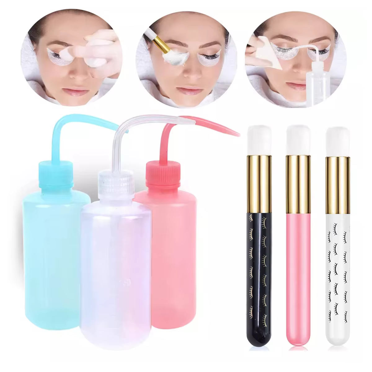 Bouteille de nettoyage d'extension de cils