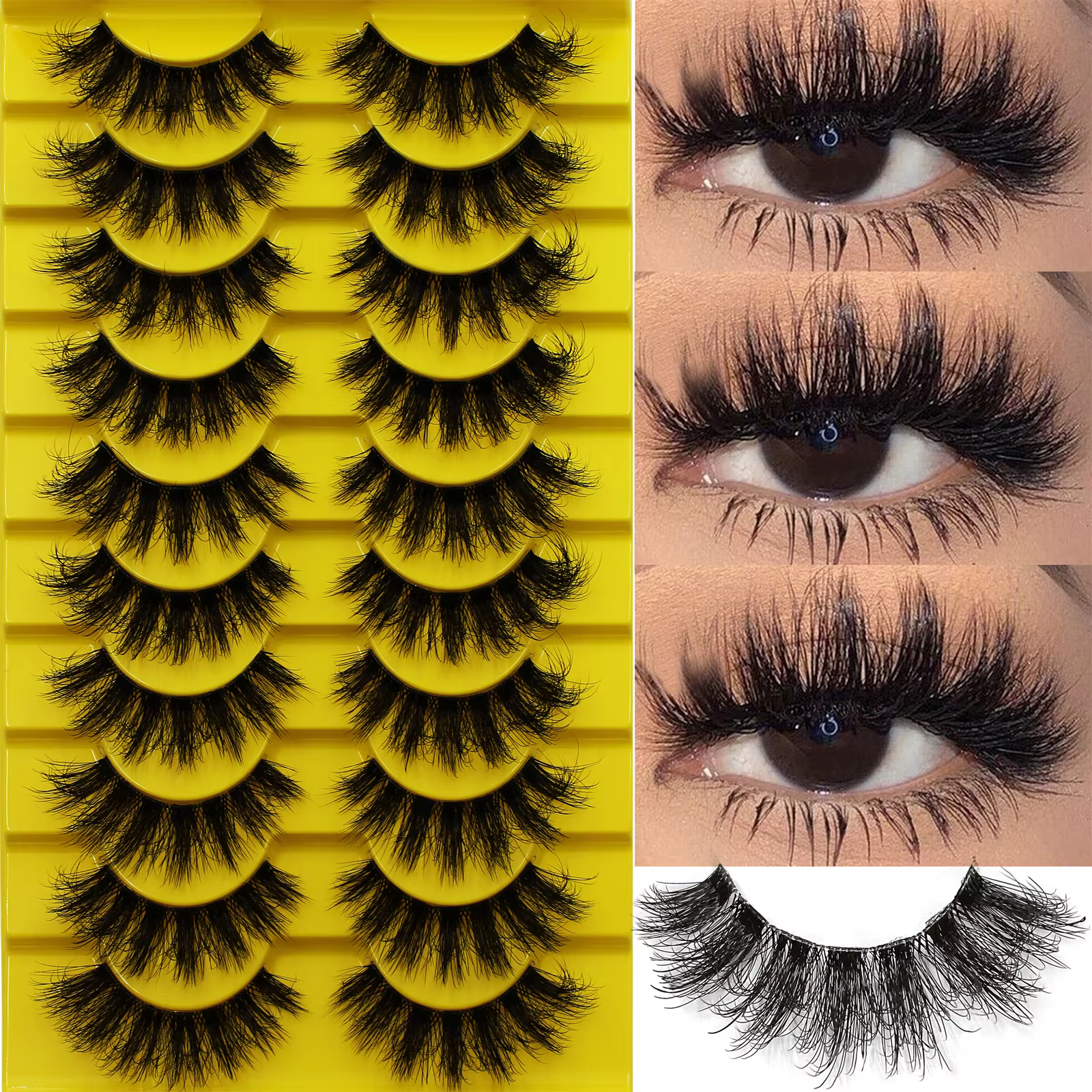 Faux cils moelleux russes