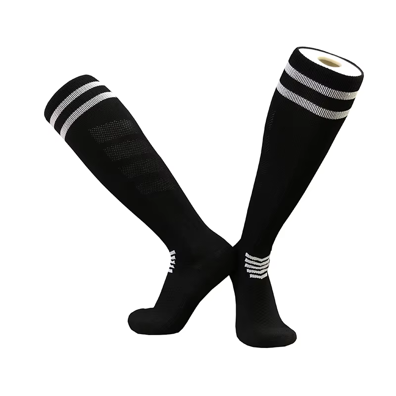 Chaussettes de football professionnelles pour enfants et jeunes adultes, bas longs d'entraînement, chaussettes de sport respirantes en nylon pour garçons et filles