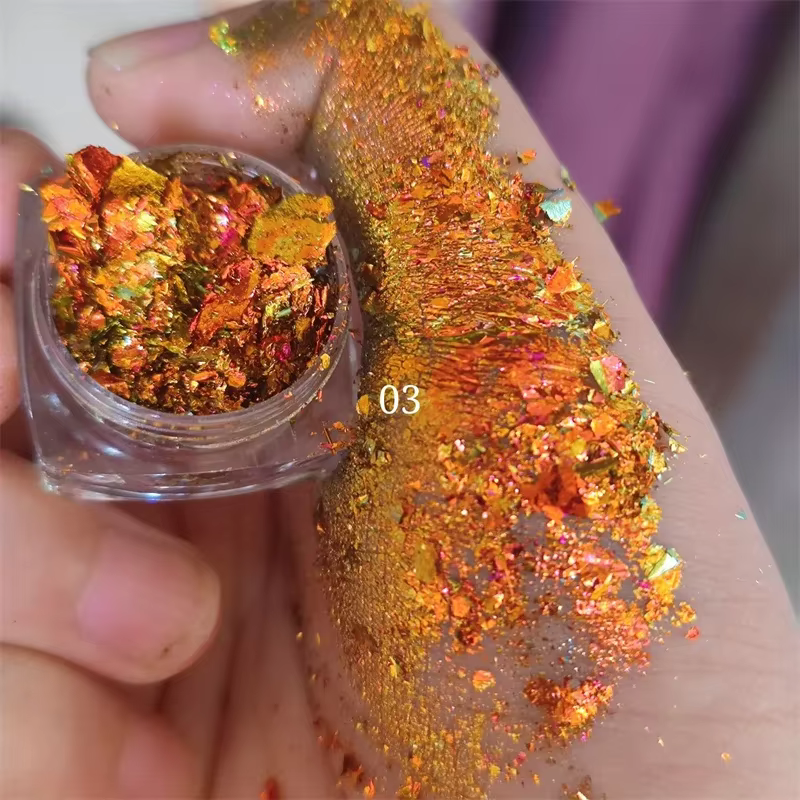 Surligneur de fard à barrage caméléon holographique