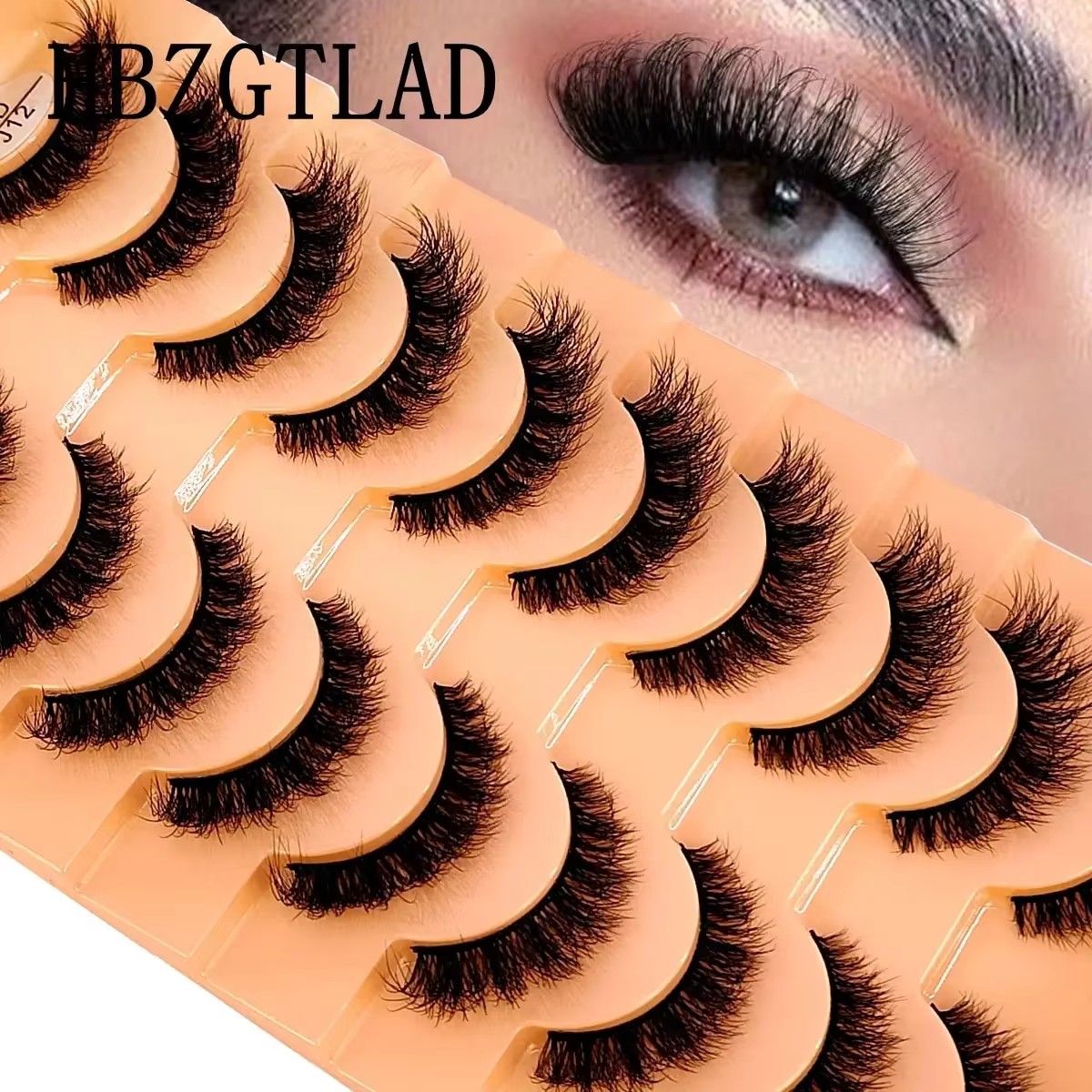 AMSDCN 10 paires de faux cils en vison synthétique faits à la main