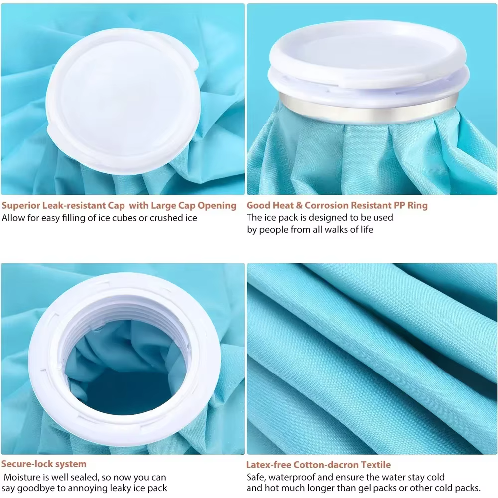 Paquets de sacs de glace pour les blessures Sacs de glace réutilisables Thérapie chaude et froide et soulagement de la douleur pour les blessures au genou et aux jambes Sac de glace étanche sans fuite