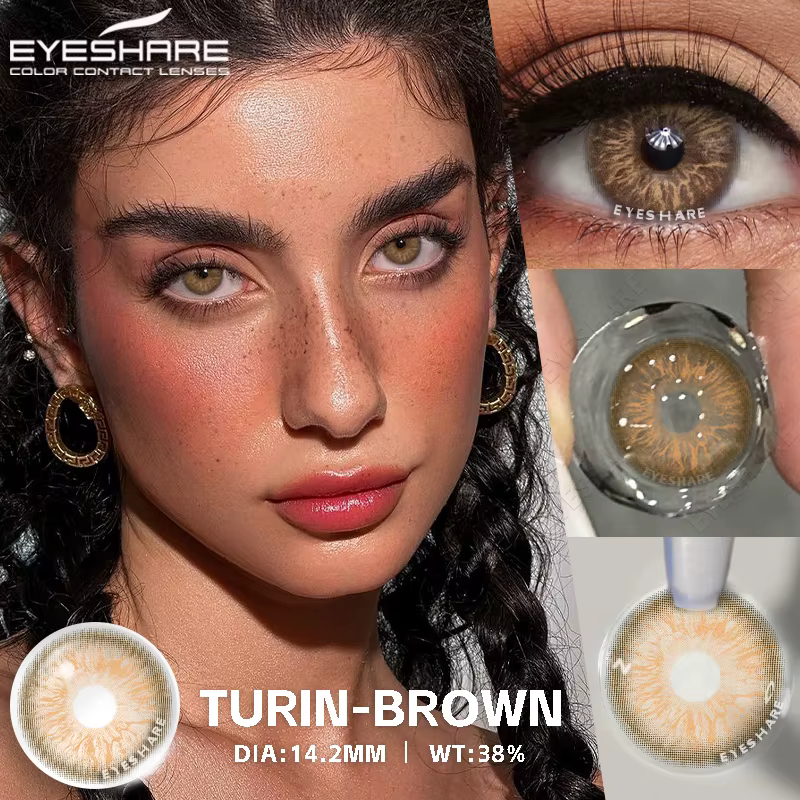 EYESHARE 1 paire d'élèves colorées pour les yeux Contacts oculaires bleus Lentilles de contact vertes de haute qualité