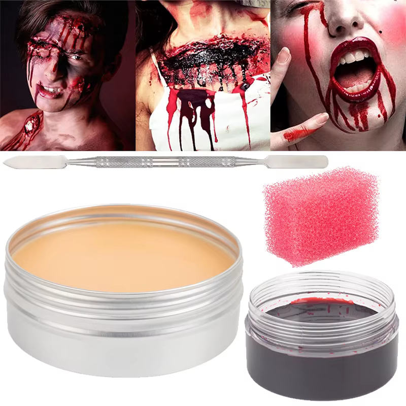 Cicatrice cire SFX effets spéciaux maquillage plaie peau