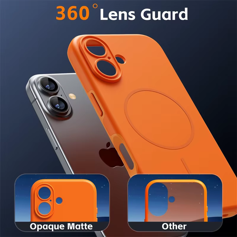 Étui magnétique souple en Silicone Orange pour IPhone17, pour IPhone 17 Air 16 15 14 13 12 Pro Max Plus 17Air 17Pro Magsafe