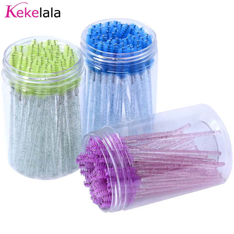 Brosses d'extension de cils avec récipient