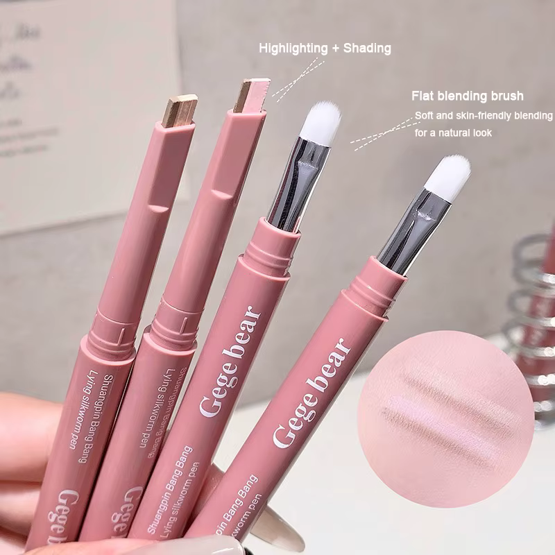 Crayon double embout 2-en-1 effet « Silkworm » : surligneur nude et contour des paupières inférieures