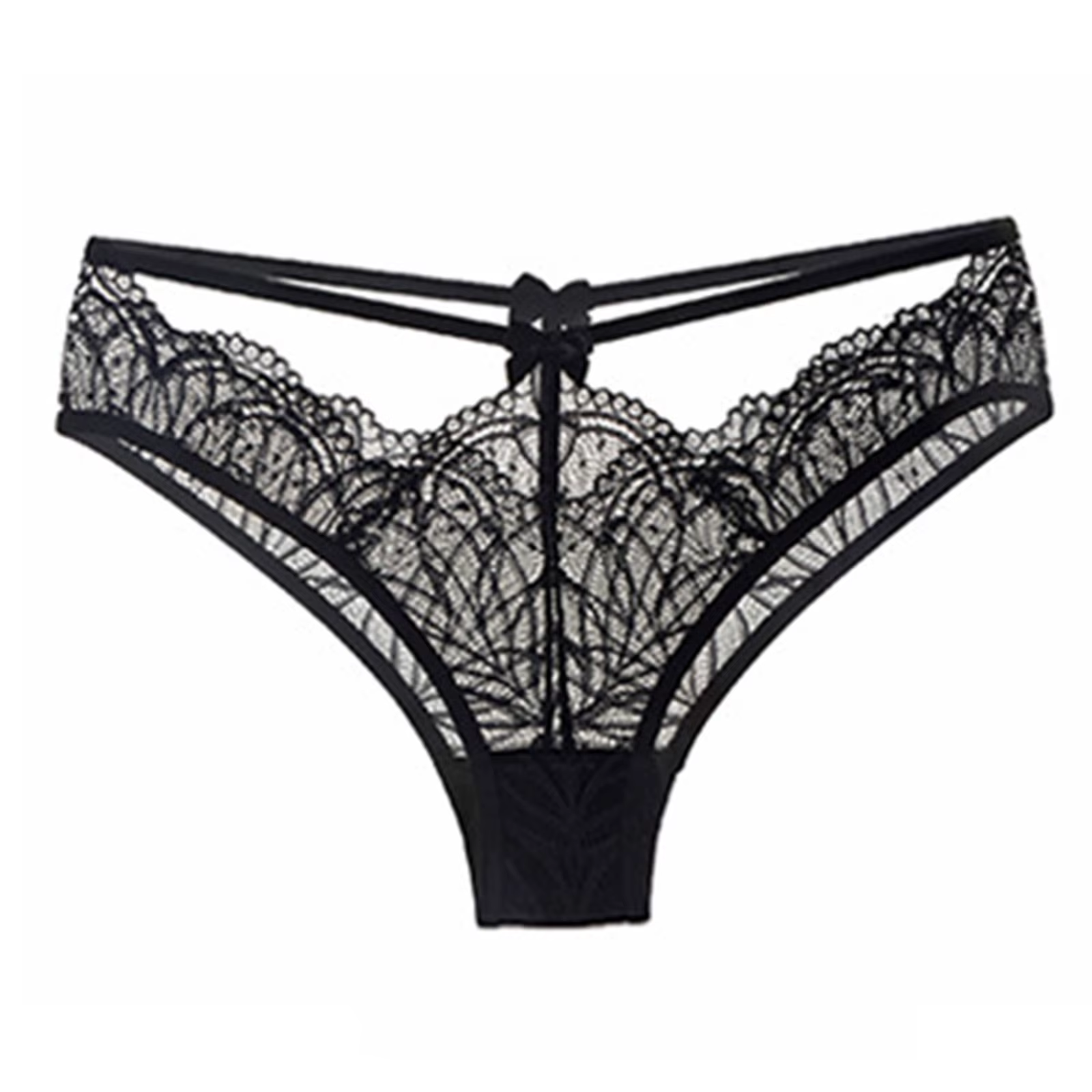 Femmes taille basse string t-pantalon dames nœud papillon dentelle culottes dames creux taille basse Sexy femme Lingeries жletidajе тру zesки