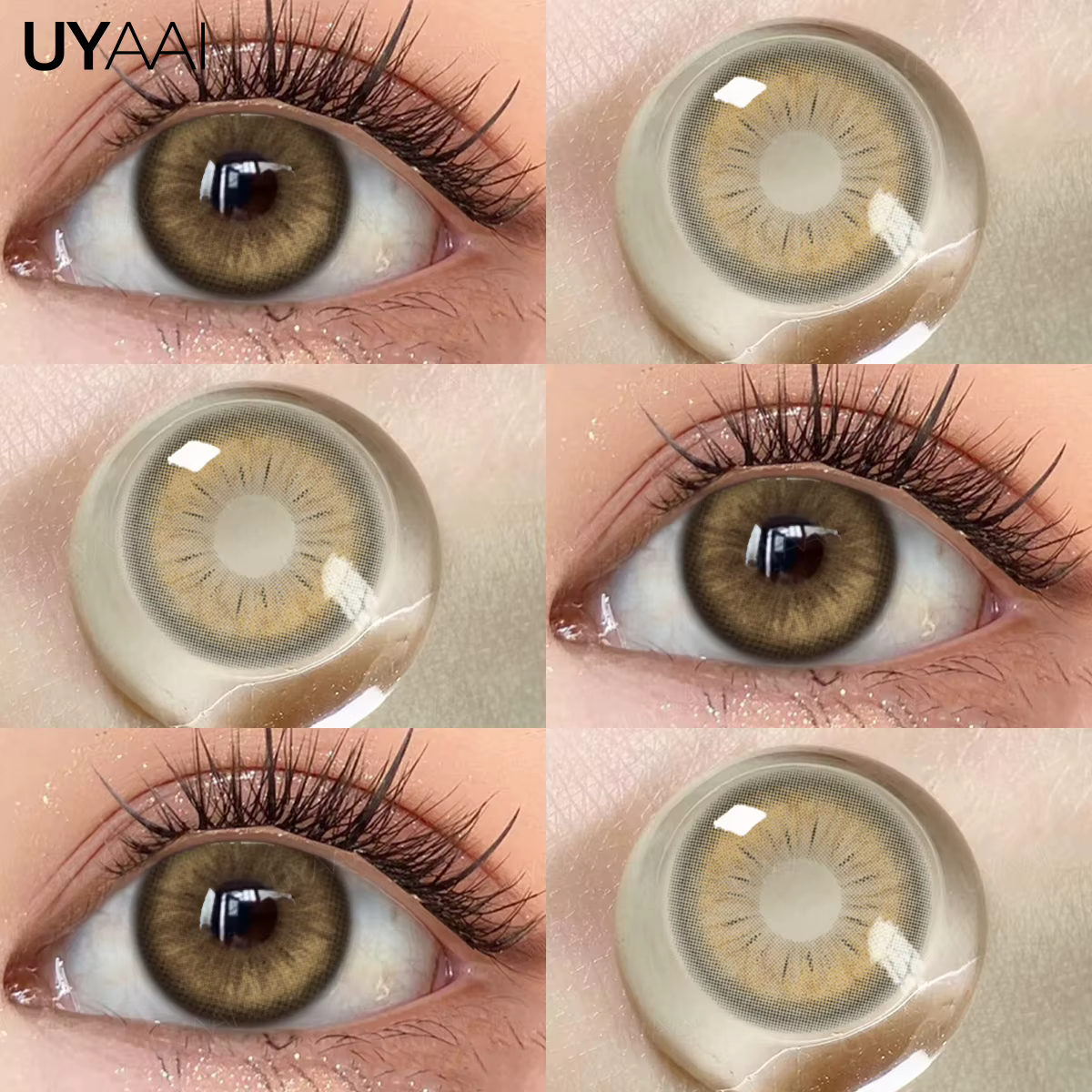 UYAAI nouvelles lentilles de contact colorées pour les yeux élèves de couleur verte Contacts oculaires bleus naturels