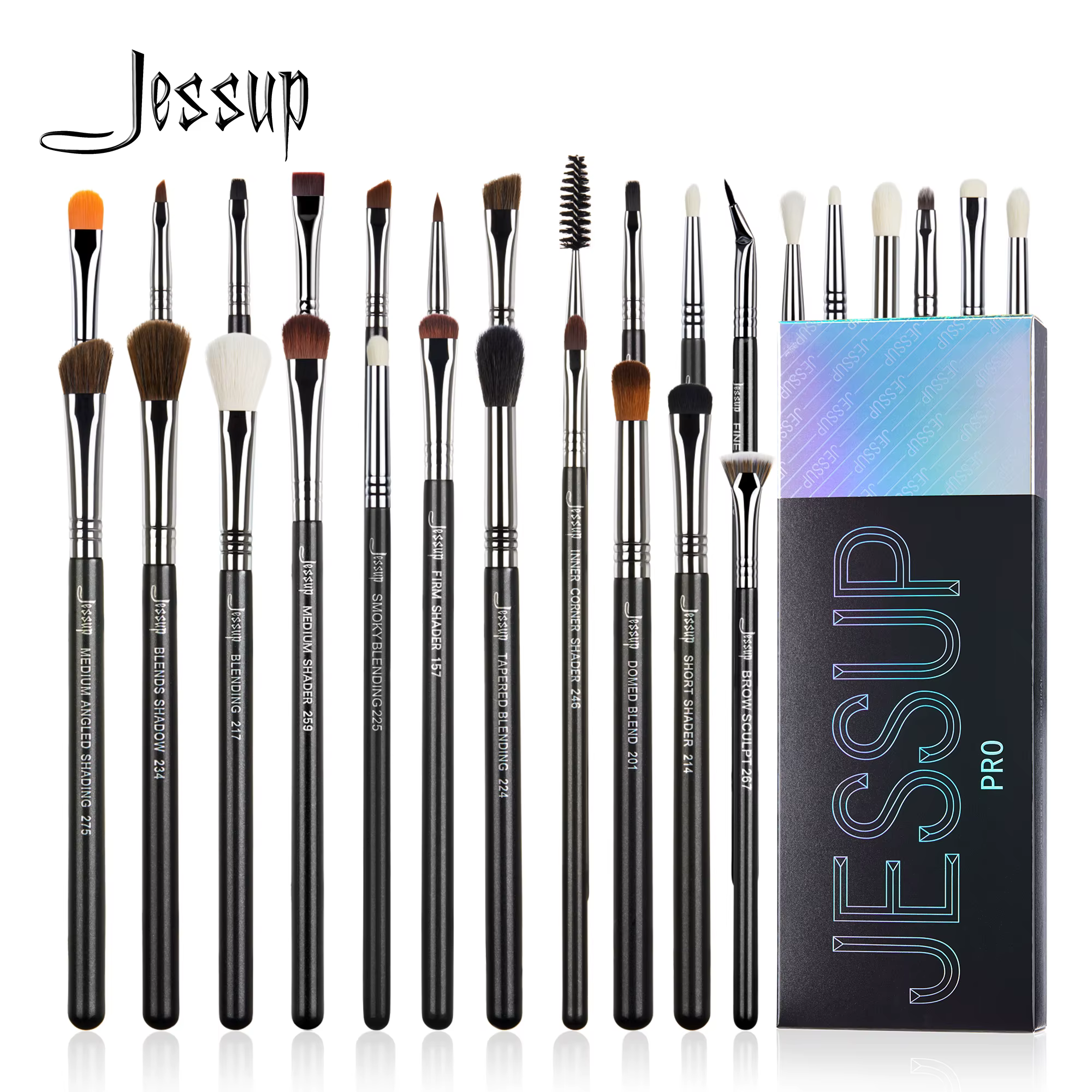 Jessup-Ensemble de pinceaux de maquillage pour les yeux