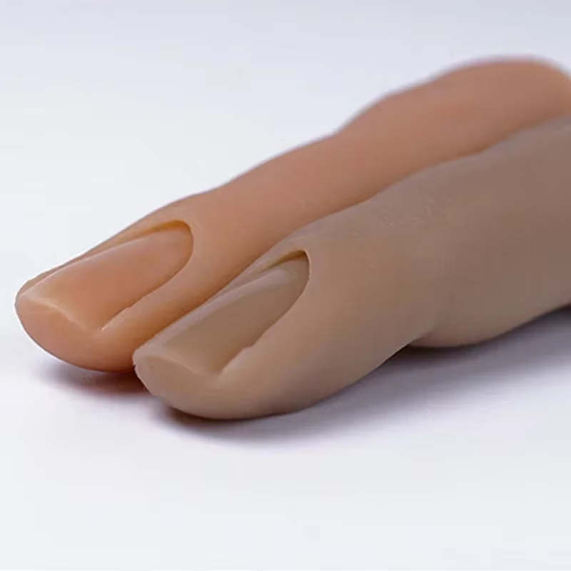Modèle d'entraînement pour manucure, main d'entraînement en silicone pour nail art, faux doigt, embouts d'ongles naturels, présentoir à ongles DIY, outils de manucure