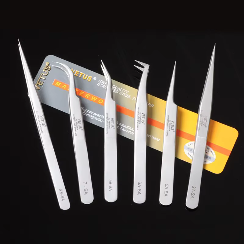 Vetus SA Series – pinces à cils en acier inoxydable pour extensions