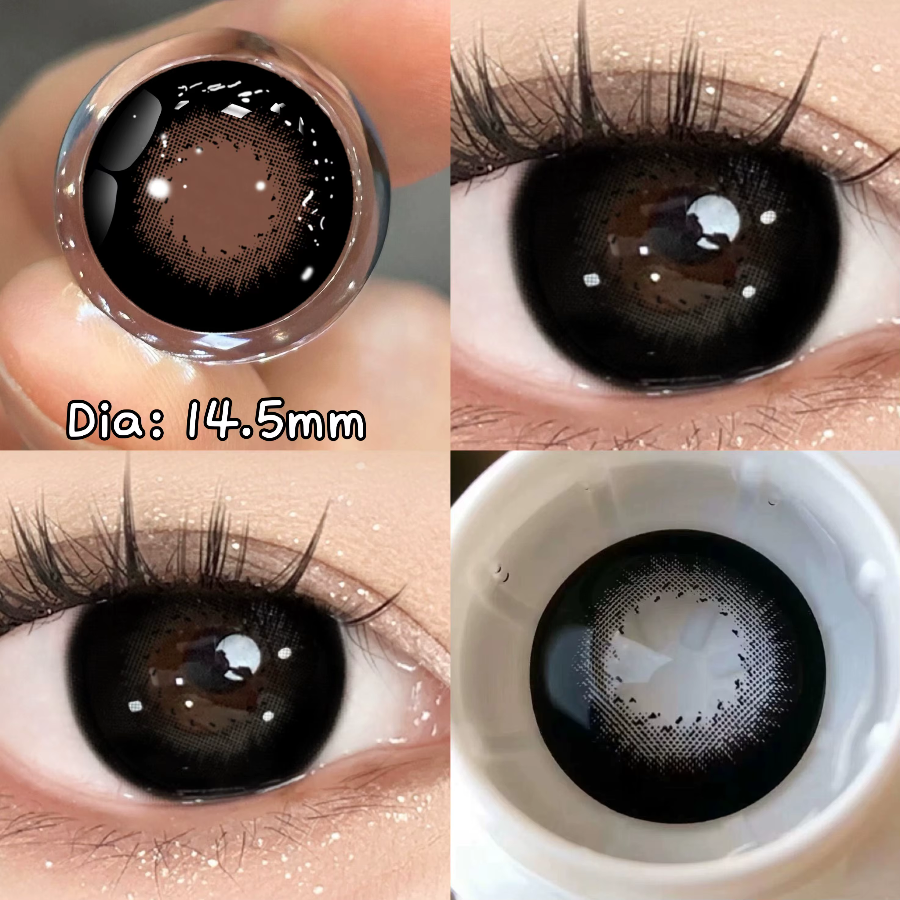 2pcs lentilles de Contact de couleur arc-en-ciel pour les yeux Belleza