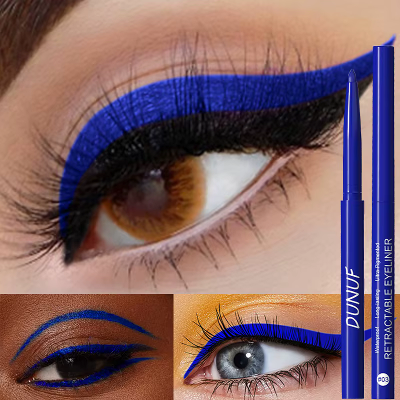 Crayon Eyeliner Gel bleu mat imperméable