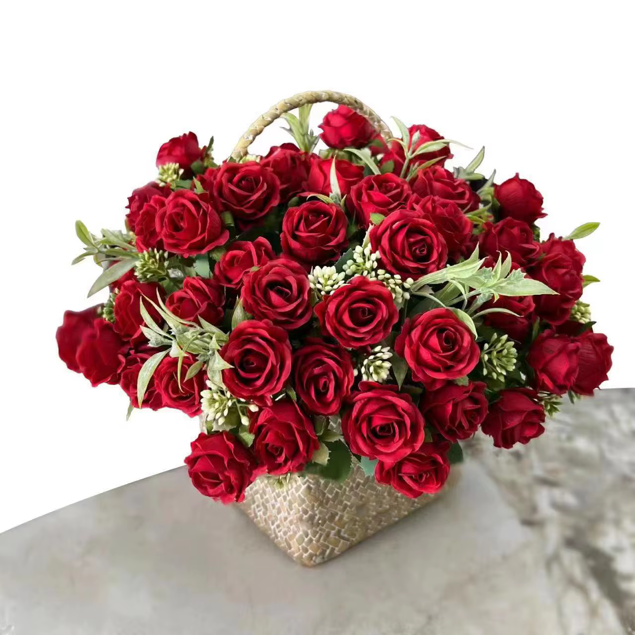 10 têtes Rose Bouquet fleurs artificielles Western Rose décoration de mariage 6 couleurs pivoines fausses fleurs fleurs artificielles
