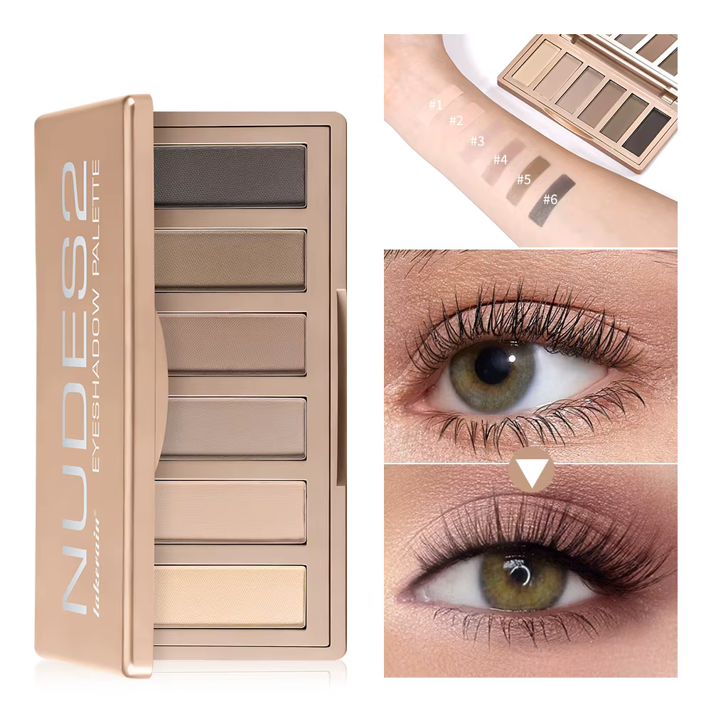 Naked 2 Basics Palette de fards à paupières neutres mats et ombre miroir Six couleurs contour