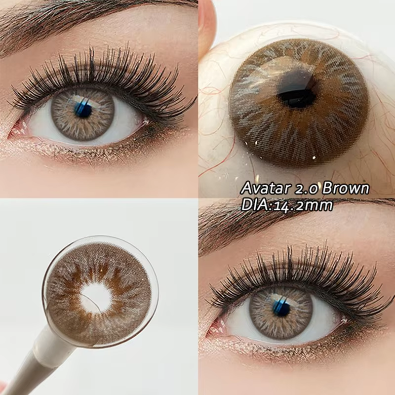 KSSEYE 1 paire de lentilles de contact colorées de haute qualité avec correction pour les yeux