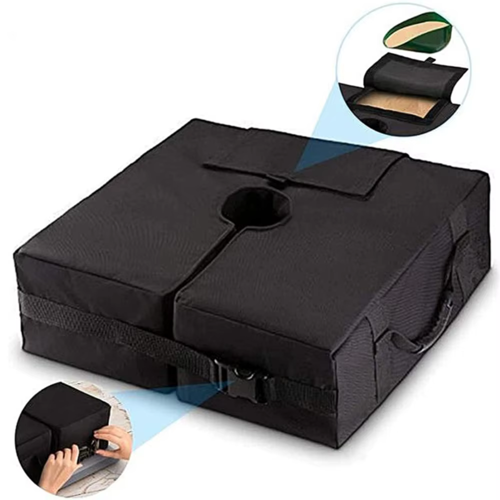 Accessoires de tente de fête extérieure coupe-vent : Base de parasol amovible avec sacs de sable fixes