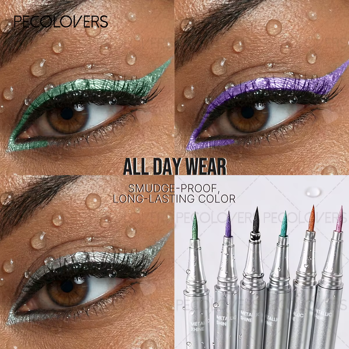 1PC Eyeliner nacré imperméable et anti-taches - Séchage rapide