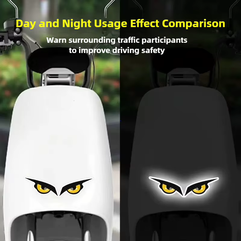 Autocollant de voiture drôle yeux rouges yeux du diable autocollants d'avertissement réfléchissants imperméables accessoires pour voitures camions motos décalcomanie