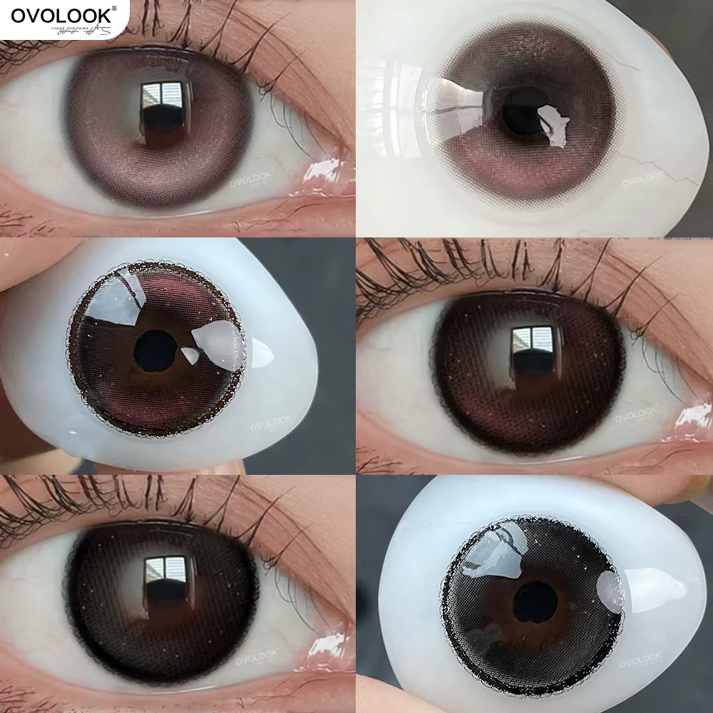 2pcs/paire beauté élèves rose lentilles de Contact pour les yeux nouvelle couleur naturelle