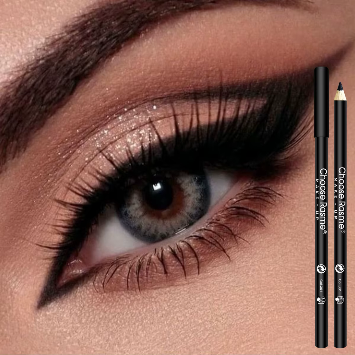 Crayon Eyeliner noir 12 pièces