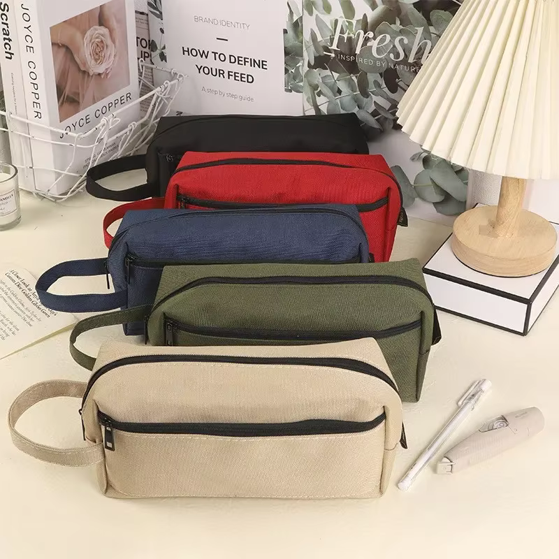 Trousse à crayons grande capacité, pochette à stylos esthétique, organiseur de papeterie de bureau, sac à crayons simple, robuste et multifonctionnel
