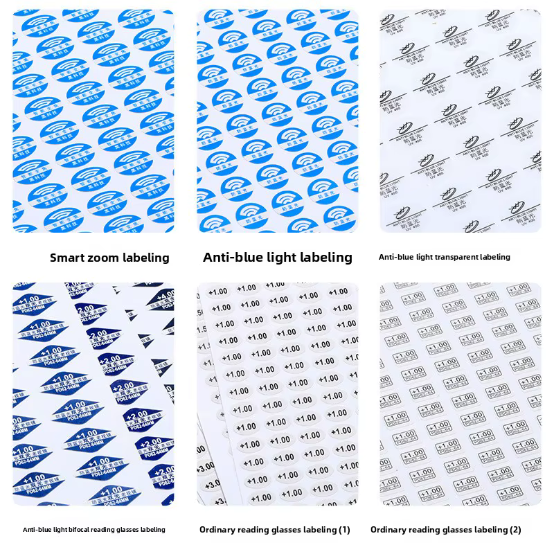 Lunettes bloquant la lumière bleue avec Film statique myopie hypermétropie étiquettes UV400 multifocales autocollants de lentilles de Prescription pour lunettes
