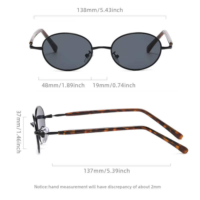Lunettes de soleil ovales rétro Ultra légères pour hommes et femmes, Vintage Punk, lunettes décoratives quotidiennes, mode Anti-lumière bleue