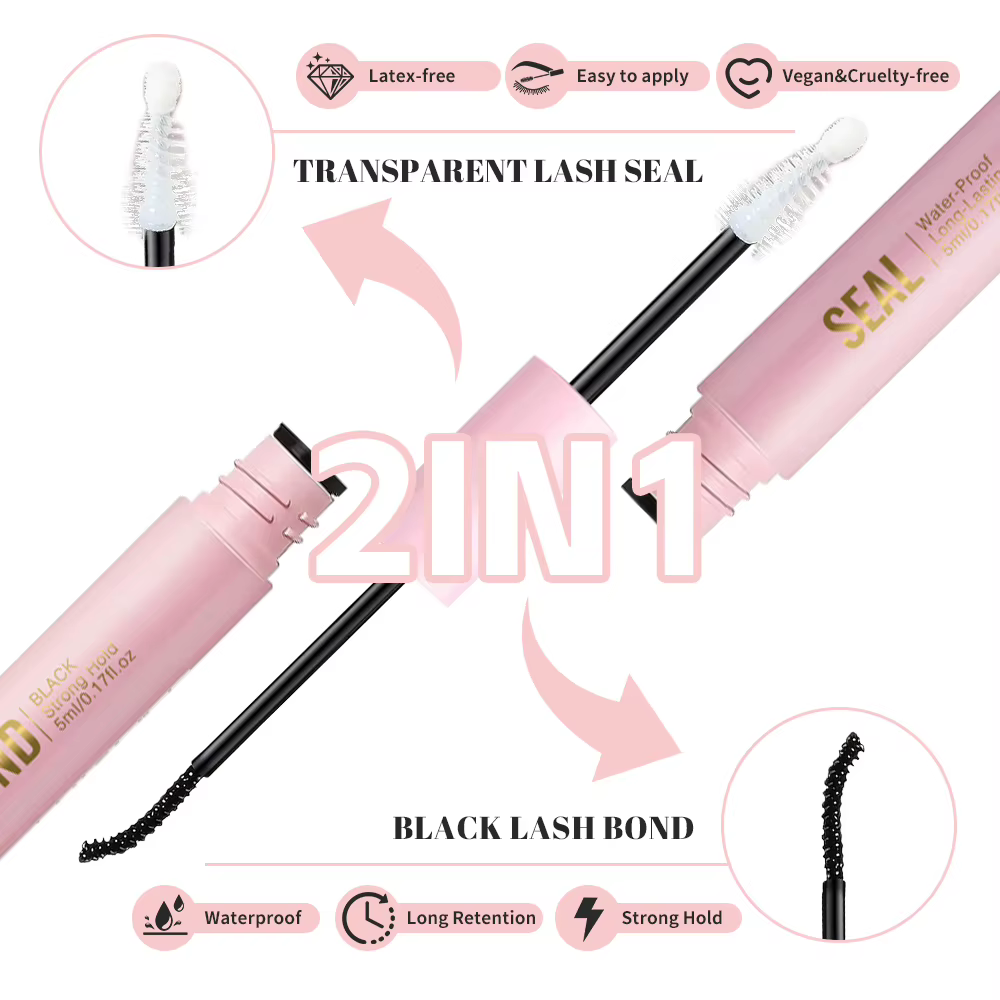 Colle adhésive 2 en 1 pour extensions de cils