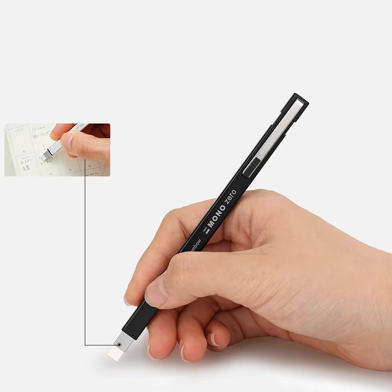 Tombow MONO Zéro Gomme En Métal En Forme De Stylo Presse Gomme EH-KUM Dessin CaricMobDesign THERation Détails 2.5mm Papeterie