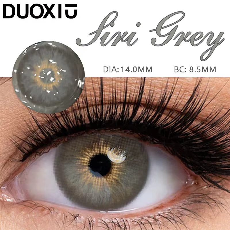 DUOXIU 1 paire de lentilles de Contact avec degré coloré lentille marron yeux colorés élèves diplômés