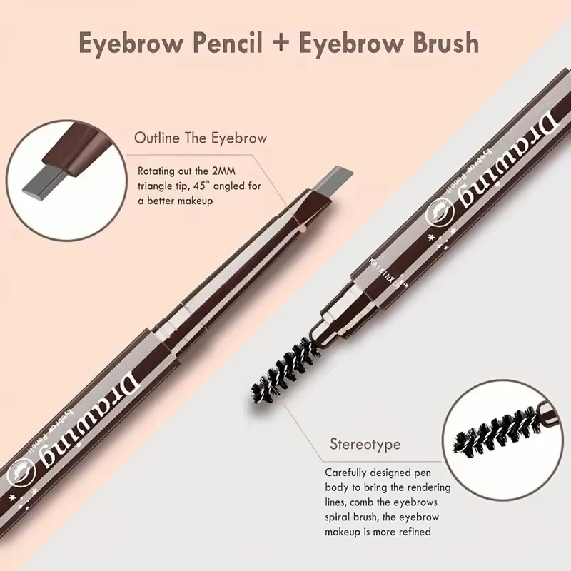 Crayon à sourcils imperméable à Double tête extrêmement fin