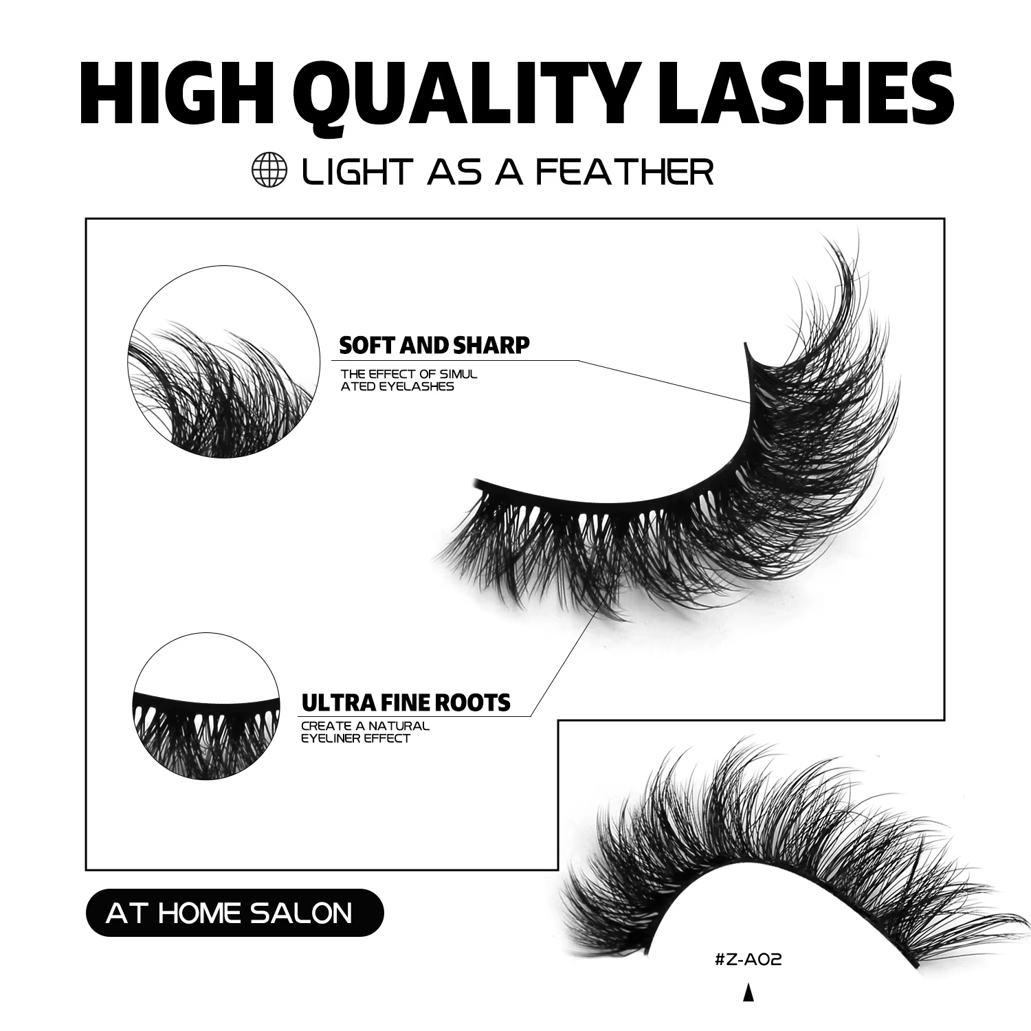 GROINNEYA 7 Paires Faux Cils Naturel