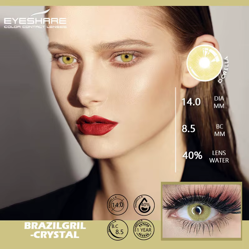 EYESHARE 2 pièces lentilles colorées pour les yeux naturel bleu brun