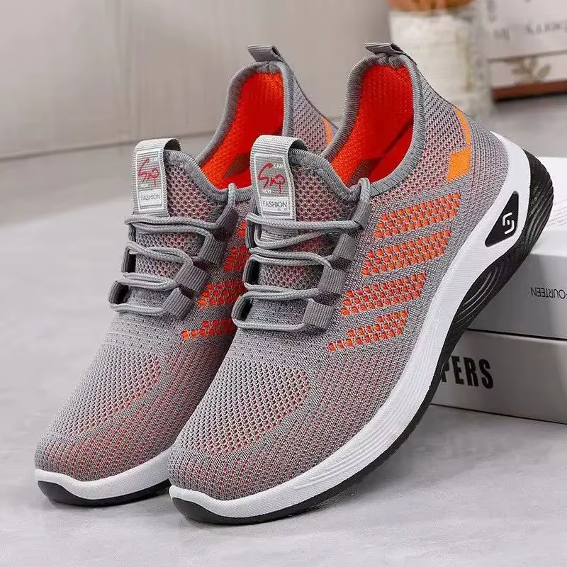 Chaussures de course basses en maille pour femmes, chaussures de mode pour étudiants, nouvelles chaussures de sport tricotées, chaussures décontractées à semelles souples, printemps et automne