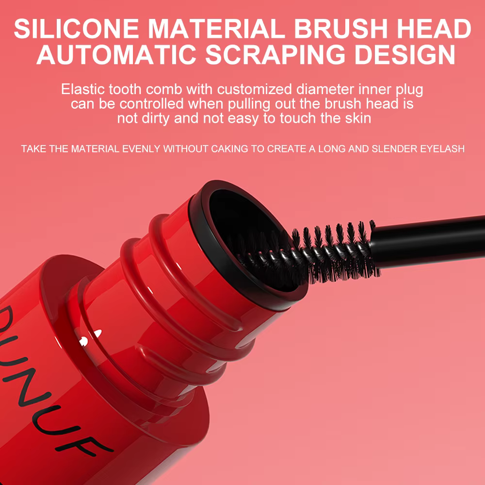 DUNUF 1 pièces Mascara longue durée mince épais imperméable boucle ne tache pas facilement résistant à la sueur et sans taches débutant amical