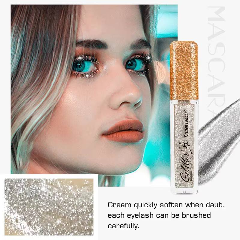 Mascara à paillettes, 7 couleurs