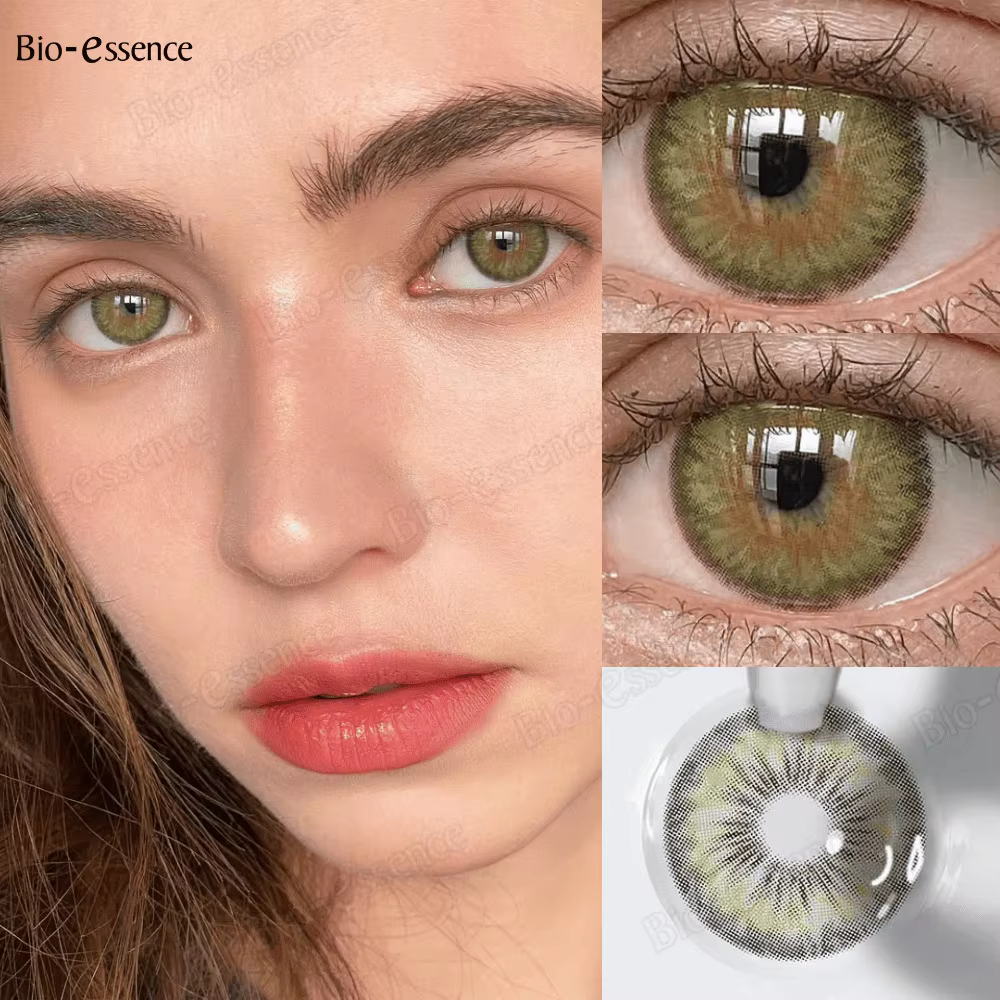 Bio-essence 1 paire de lentilles de contact de couleur verte