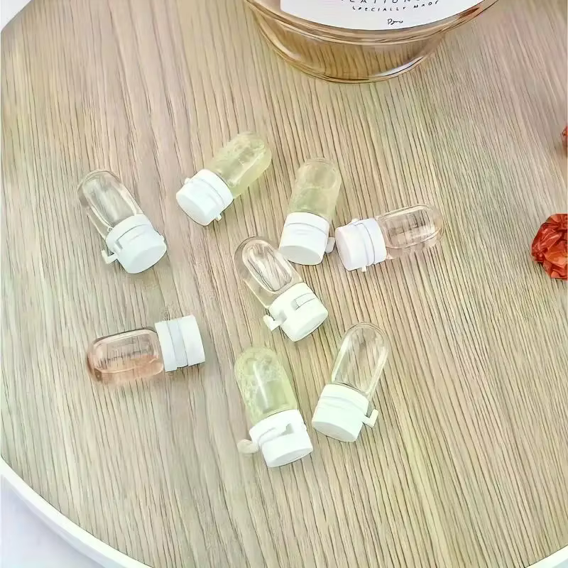 10 flacons transparents de 2 ml, prêts pour le voyage, étanches, pour démaquillant, pratiques pour la beauté en déplacement