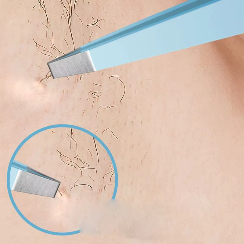 EyeblogugTweezer-Pince à épiler inclinée en acier inoxydable