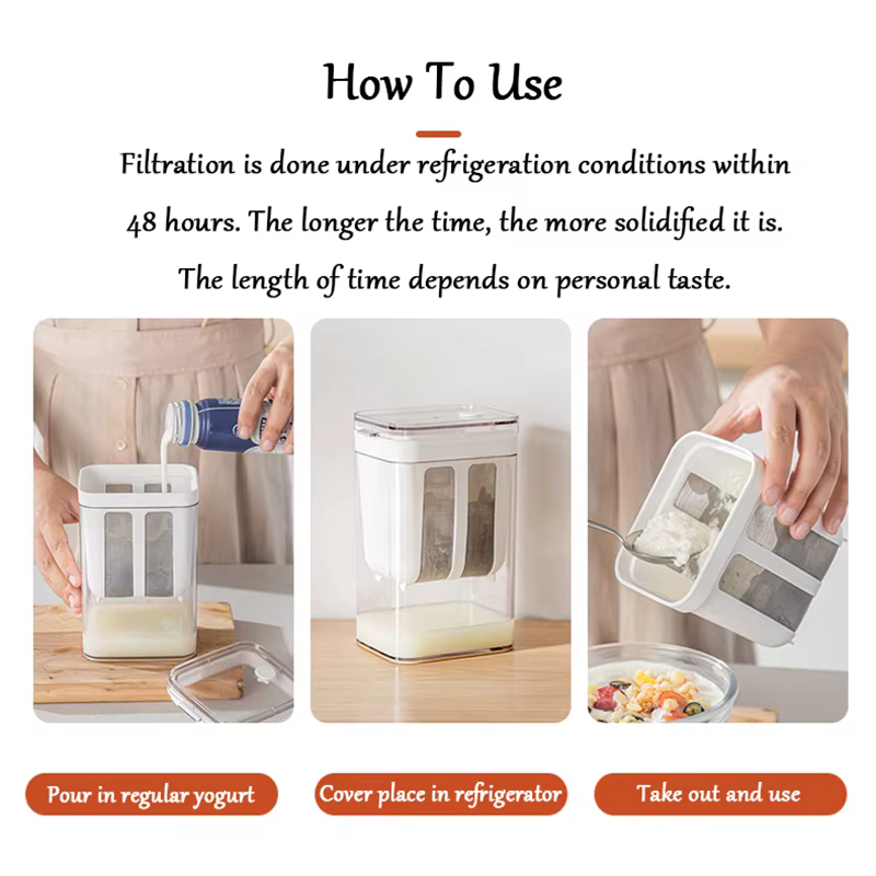 Yaourtière grecque, filtre à yaourt, passoire en acier inoxydable, outils de séparation du lactosérum, séparateur d'humidité du fromage, accessoires de cuisine