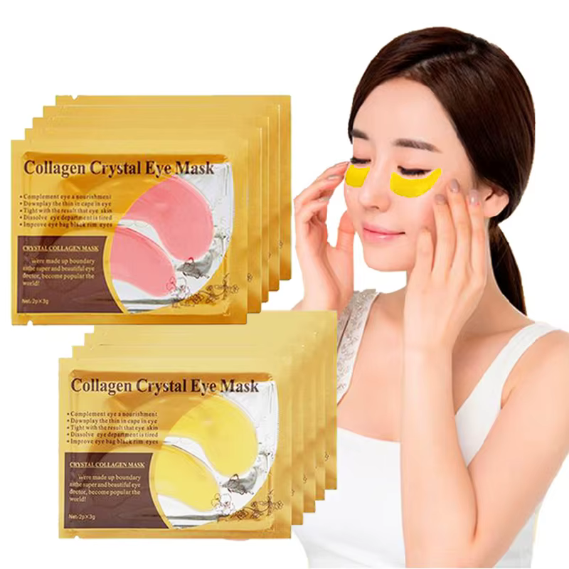 Masque pour les yeux en cristal de collagène doré