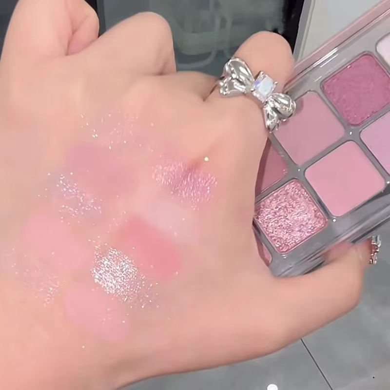 Palette de fards à paupières 12 couleurs cerise prune
