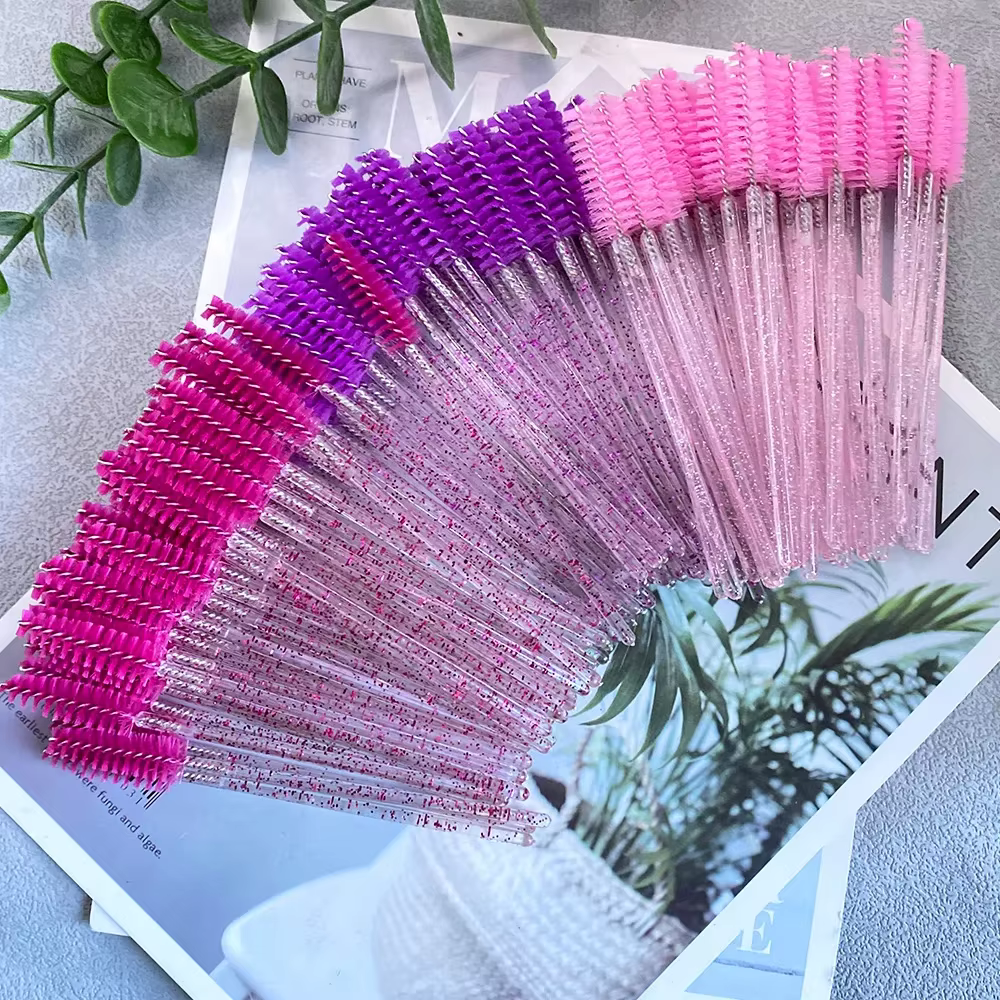 Pinceaux de maquillage jetables en cristal